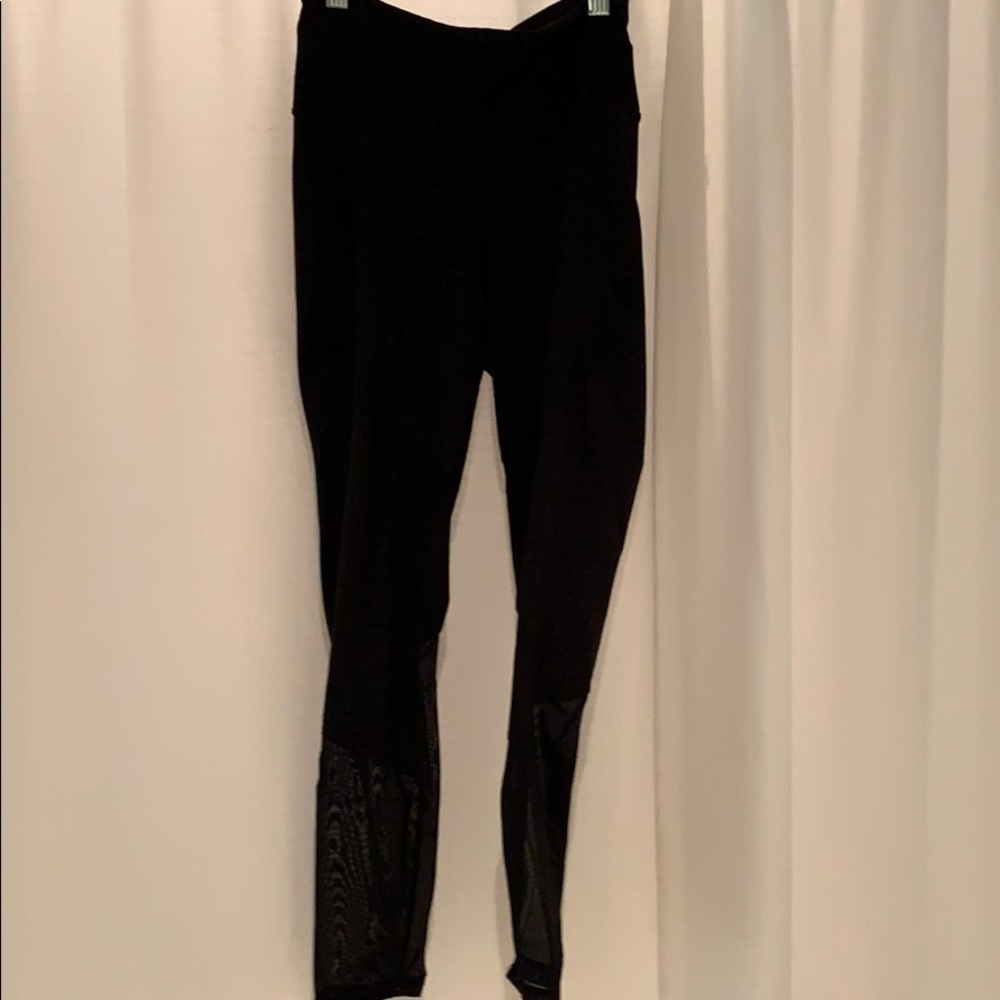 black mesh leggings